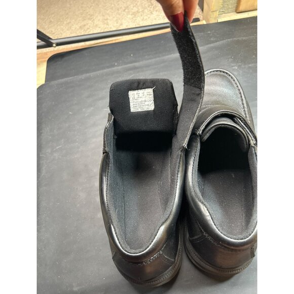 Mens Hush Puppies Black Leather Comfort Curve Slip-On Shoes 12 Extra Wide - Picture 7 of 8